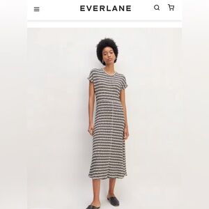 Everlane Rib-Knit Cap-Sleeve Midi Dress - NWT